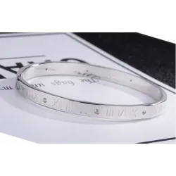 Elegant bracelet - hollow out lucky Roman numerals - titanium steel - unisexBracelets