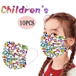 Beschermend gezichts-/mondmasker - 3-laags - wegwerp - cartoonprint - voor kids - 10 stuksMondmaskers