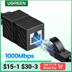 UGREEN - RJ45 connector - netwerk ethernet extender - kabel - adapter - voor Cat7 Cat6 Cat5eNetwerk