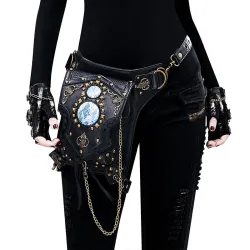 Schouder / been / heuptas - steampunk - gothic - retro stijl - leerTassen