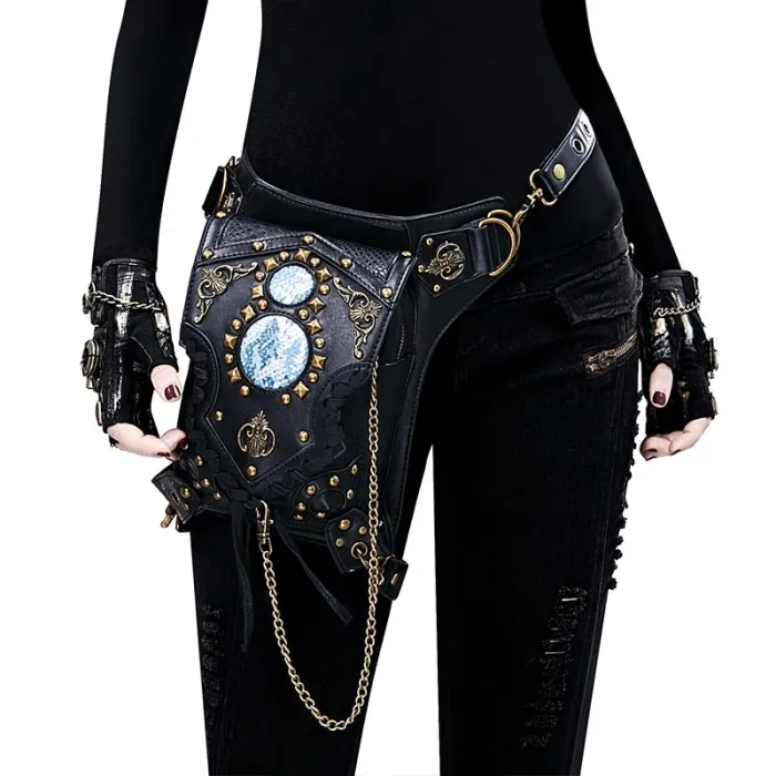 Schouder / been / heuptas - steampunk - gothic - retro stijl - leerTassen