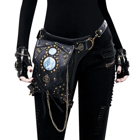 Schouder / been / heuptas - steampunk - gothic - retro stijl - leerTassen