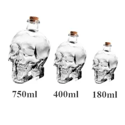 Kristallen hoofdschedel - karaf voor wodka & wijn - 180ml - 400ml - 750mlBar producten
