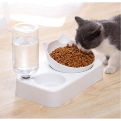 Doppelnapf - Automatischer Wasserspender - für Hunde / Katzen
