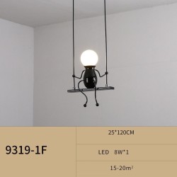 Moderne plafondlamp - zittende ijzeren poppenPlafondverlichting