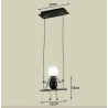 Moderne plafondlamp - zittende ijzeren poppenPlafondverlichting