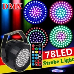 Podium laserlicht - projector - geluid geactiveerd - afstandsbediening - RGB - 78 LED - DMXPodium- en evenementenverlichting