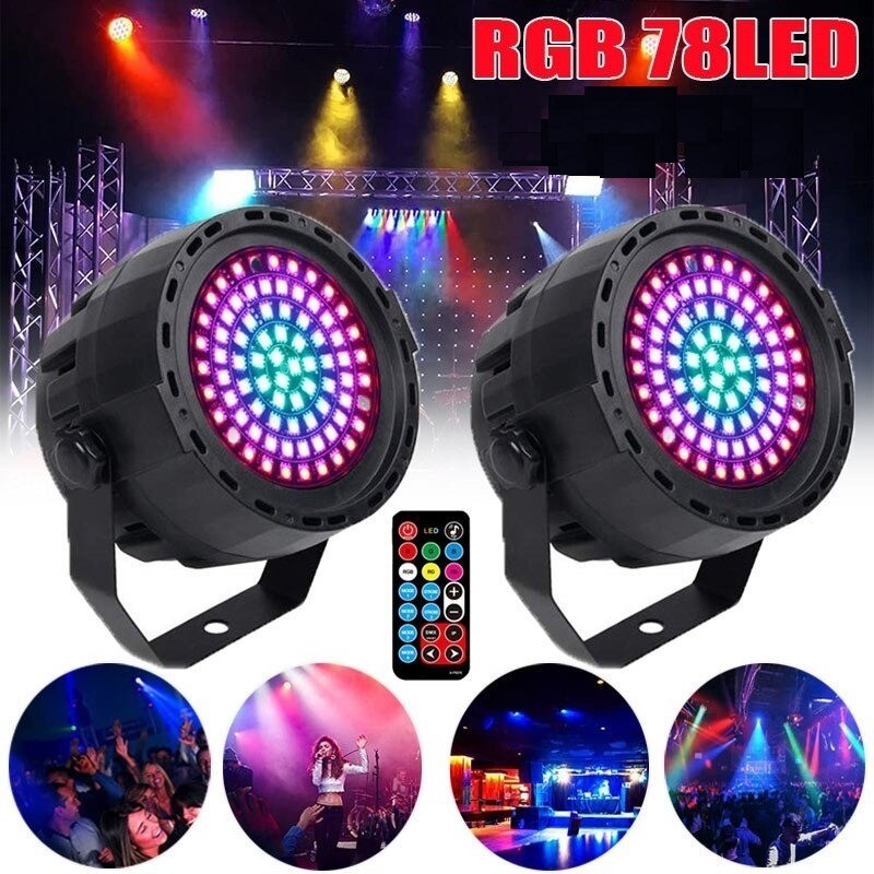 Stage laser light - projector - sound activated - remote - RGB - 78 LED - DMXStage & events lighting