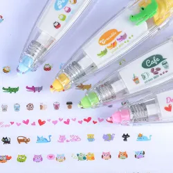 Creatieve correctietape - pen - corrector - decoratieve stickerPennen & Potloden