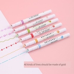 Künstlerischer Stift - Curved Lines Marker - Tintenroller mit Mustern - 3 Stück
