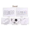 Modern 3D digital wall clock - LED - USB - with alarm functionClocks