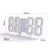 Modern 3D digital wall clock - LED - USB - with alarm functionClocks