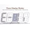 Modern 3D digital wall clock - LED - USB - with alarm functionClocks