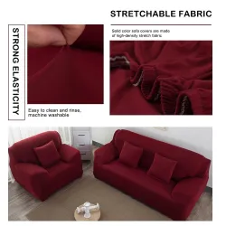 Elastische / rekbare bankhoes - universeel - L-vorm - 3-zitsbankBankhoezen