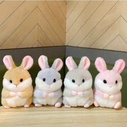Fluffy fur mini rabbit - keychainKeyrings