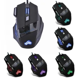 Optische gamingmuis met LED - USB bedraad - 5500DPI - 7 knoppenMuizen