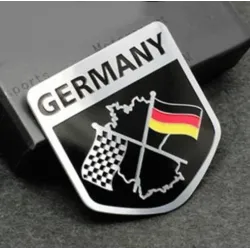 Autosticker - metalen embleem - Duitse vlagStickers