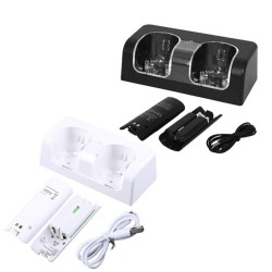 Doppelladegerät - LED-Anzeige - für Wii-Controller - mit 2 Akkus