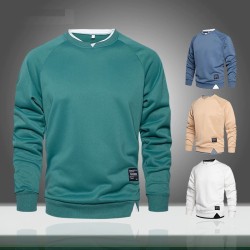 Klassiek sweatshirt - pullover met ronde hals - nep-tweedeligHoodies & Sweaters