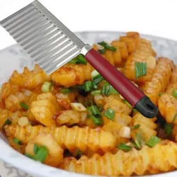 Aardappelsnijder - fritesmaker - gebogen frites - RVS mesStaal