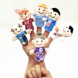 Vingerpoppetjes - stripfiguren - pluche kinderpoppen - 6 stuksBaby & Kinderen