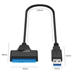 USB 3.0 naar SATA 22-pins kabel - 2,5 inch SSDHarde schijven