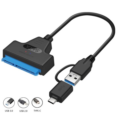 SATA naar USB 3.0 / 2.0 / type-C - kabel - adapter - 2,5 inch externe SSD HDDSSD harde schijven