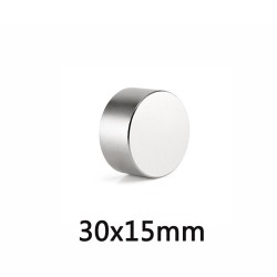 N35 - neodymium magneet - ronde cilinder - 30mm * 15mmN35