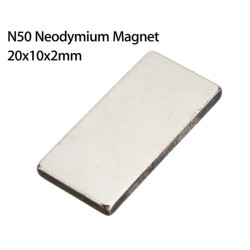 N50 - Neodym-Magnet - superstarker rechteckiger Block - 20 mm * 10 mm * 2 mm - 10 Stück