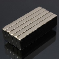 N52 - neodymium magneet - supersterk rechthoekig blok - 40mm * 10mm * 4mm - 5 stuksN52