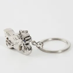 Silver motorcycle shape keychainKeyrings