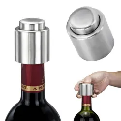 Wijn / champagne / flessensluiter - vacuümstop - RVSBar producten