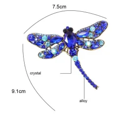 Kristallen libelle brocheBroches
