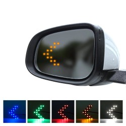 LED-Spiegelblinker - 14 LEDs - Pfeilform - 2 Stück