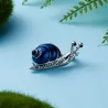 Blauwe kristallen slak - brocheBroches
