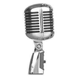 Microfoon in vintage stijl - dynamische zang - met standaardMicrofonen