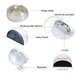 Außenwandleuchte - Solarlampe - Bewegungssensor - Wasserdicht - 6 LED