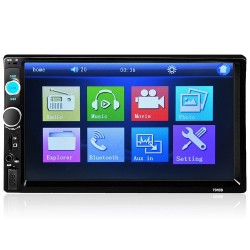 Bluetooth autoradio - DIN 2 - 7'' Inch LCD touchscreen - MP3-MP5 speler - USB - MirrorLink