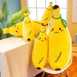 Pluche banaan - zacht kussen - speelgoedKnuffels