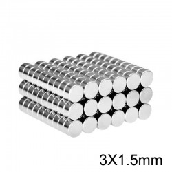 N52 - Neodym-Magnet - starke Scheibe - 3 * 1,5 mm - 20 Stück