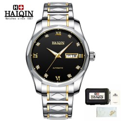 HAIQIN - mechanical automatic watch - stainless steel - gold / blackWatches