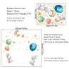 Lichtgevende muursticker - kinderkamerbehang - konijntje / maan / ballonnen / sterrenMuurstickers