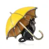Cat with an umbrella - enamel broochBrooches