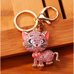 Crystal cat - keychainKeyrings
