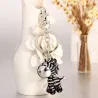 Zwart kristal zebra - sleutelhangerSleutelhangers