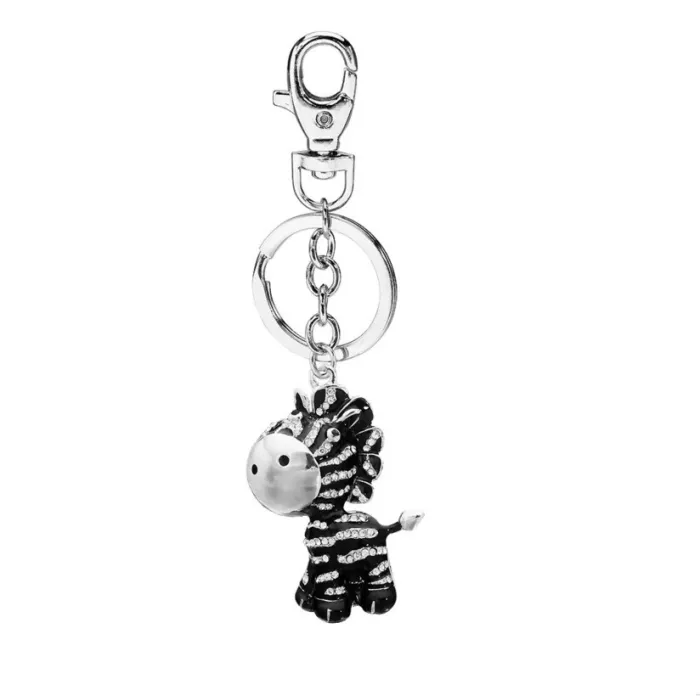 Zwart kristal zebra - sleutelhangerSleutelhangers