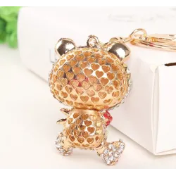 Red crystal Panda - keychainKeyrings