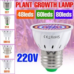 LED-Lampe - Pflanzenlicht - Vollspektrum - Hydrokultur - E27 - E14 - GU10 - MR16 - B22 - 220V
