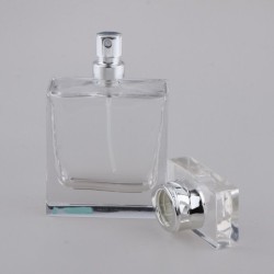 Parfümflasche aus Glas - leerer Behälter - mit Zerstäuber - 50 ml