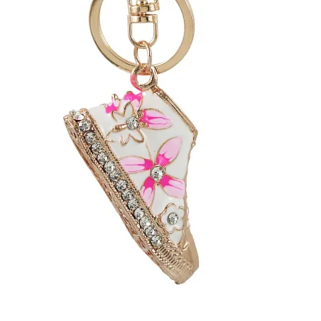 Mini kristal gebloemde schoen - sleutelhangerSleutelhangers